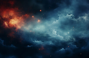Celestial thunderstorm galactic nebula