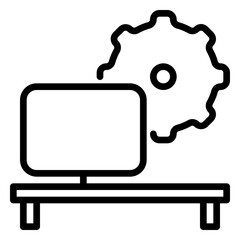 workplace icon, line icon style