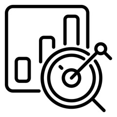 analysis icon, line icon style