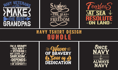 Veterans Day Navy T-shirt Design  Typographic Vector T-shirt Bundle Design