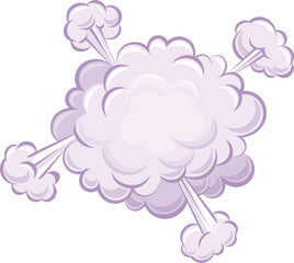 Cartoon Explosion, Cartoon dynamite or bomb explosion, fire set. Boom clouds and smoke elements for ui game design. Dangerous explosive detonation, atomic comics detonators for mobile animation, isola