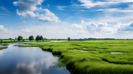 landscape with river and sky