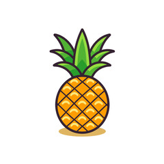 Ananas Symbol Silhouette Illustration, vektor, Icon, design