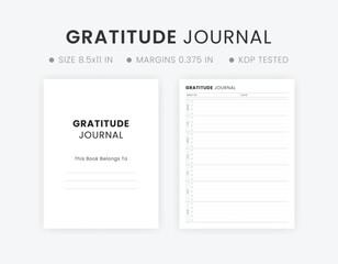 Weekly Gratitude Journal Printable Template. Daily Gratitude Bullet Journal Page Design