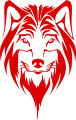 wolf silhouette and vector illustration design