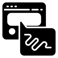 Feed Back icon, glyph icon style