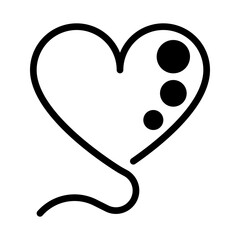 Love icon, glyph icon style