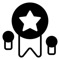 Award icon, glyph icon style