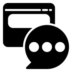 Review icon, glyph icon style