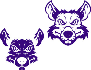 mouse silhouette and vector illustration design