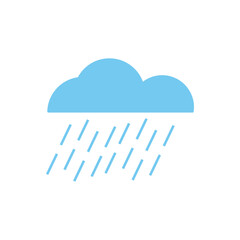 Rain weather icon clipart isolated illustration