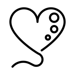 Love icon, line icon style