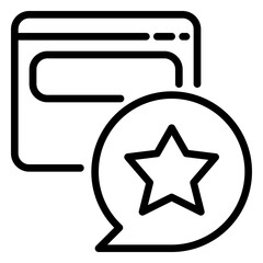 Positive review icon, line icon style