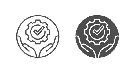 Decision making icons on white background. Vector illustration.