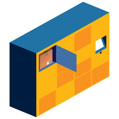 Premium vector parcel locker icon for your delivery business.