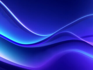 Abstract Blue & Purple Neon Waves Clean Background