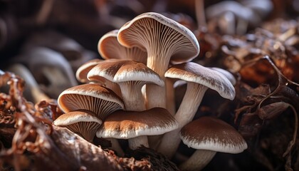 Close-up of Shitake Mushrooms