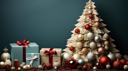 Minimalistic Christmas Flat Lay, Happy New Year Background, Hd Background