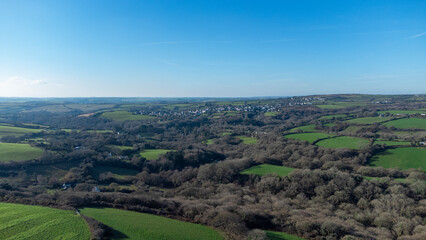 Obraz premium Cornish landscape with hills