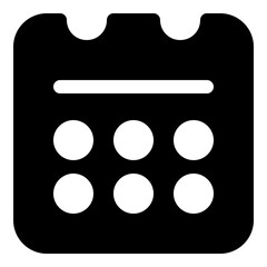 Calendar icon for schedule and planning