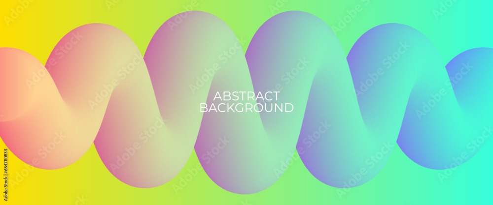 Poster trendy abstract background with colorful gradient fluid wave