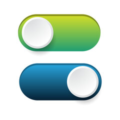 On and Off toggle switch buttons. 