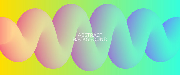 Trendy abstract background with colorful gradient fluid wave	
