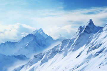 winter snowy mountain landscape