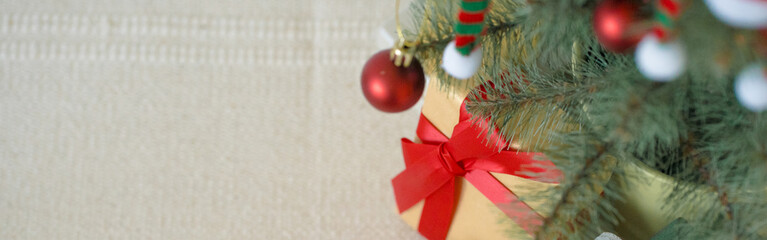 web banner christmas and ornament for decorate christmas with white background