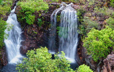 Florence Falls, blurred motion waterfall in Litchfield National Park, Australia