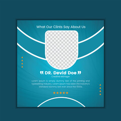 customer feedback testimonial social media post web banner template