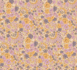Seamless flower pattern. Beautiful colorful floral pattern for digital textile print.
