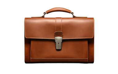 Beautiful and Simple Briefcase on a Clear Surface or PNG Transparent Background.