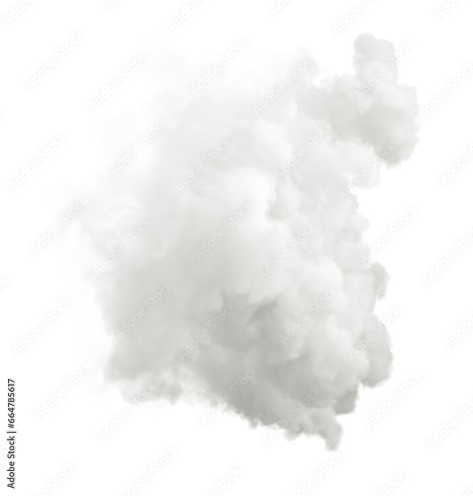 Aufkleber clear white clouds oxygen on transparent backgrounds 3d rendering png