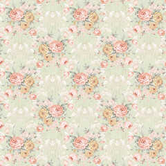 Seamless flower pattern. Beautiful colorful floral pattern for digital textile print.
