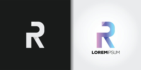 abstract letter R logo 