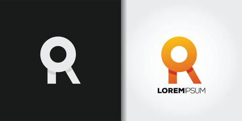 abstract letter R logo 