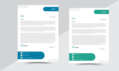Simple, creative, modern, unique & clean letterhead  design set a4 sizes.