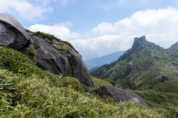 The view between Mt. Kuromi and Mt. Miyanoura in Yakushima