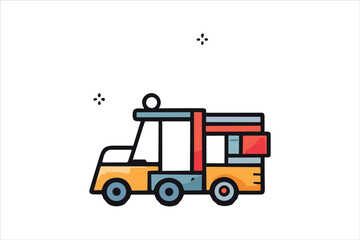 Colorful Delivery, distrubuting, warehouse, shipment thin line icons. Editable stroke. For website marketing design, logo, app, template, ui, etc. Vector illustration on white backgorund