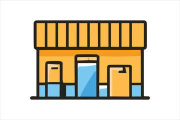 Colorful Delivery, distrubuting, warehouse, shipment thin line icons. Editable stroke. For website marketing design, logo, app, template, ui, etc. Vector illustration on white backgorund