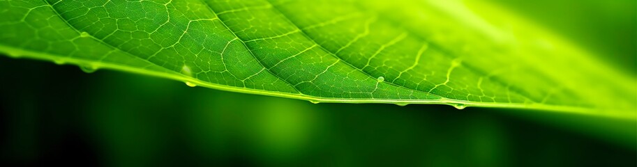 Obraz premium Green leaf nature background