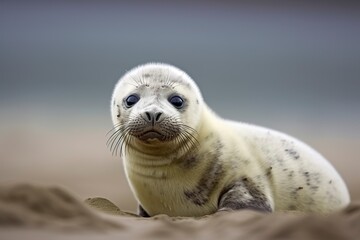 Harbor seal cub.