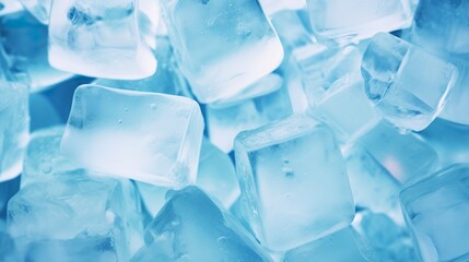 Obraz premium Ice cube background, ice cube texture, or background.