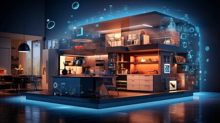 Fototapeta na wymiar Connected Living, The IoT Revolution in Smart Homes.