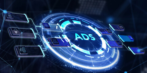 Programmatic Advertising concept. 3d illustration