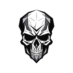 Artistic vector of a skull illustration. Suitable for tattoo, design, and logo.