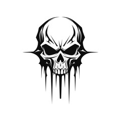 Artistic vector of a skull illustration. Suitable for tattoo, design, and logo.