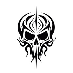 Artistic vector of a skull illustration. Suitable for tattoo, design, and logo.