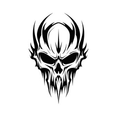 Artistic vector of a skull illustration. Suitable for tattoo, design, and logo.